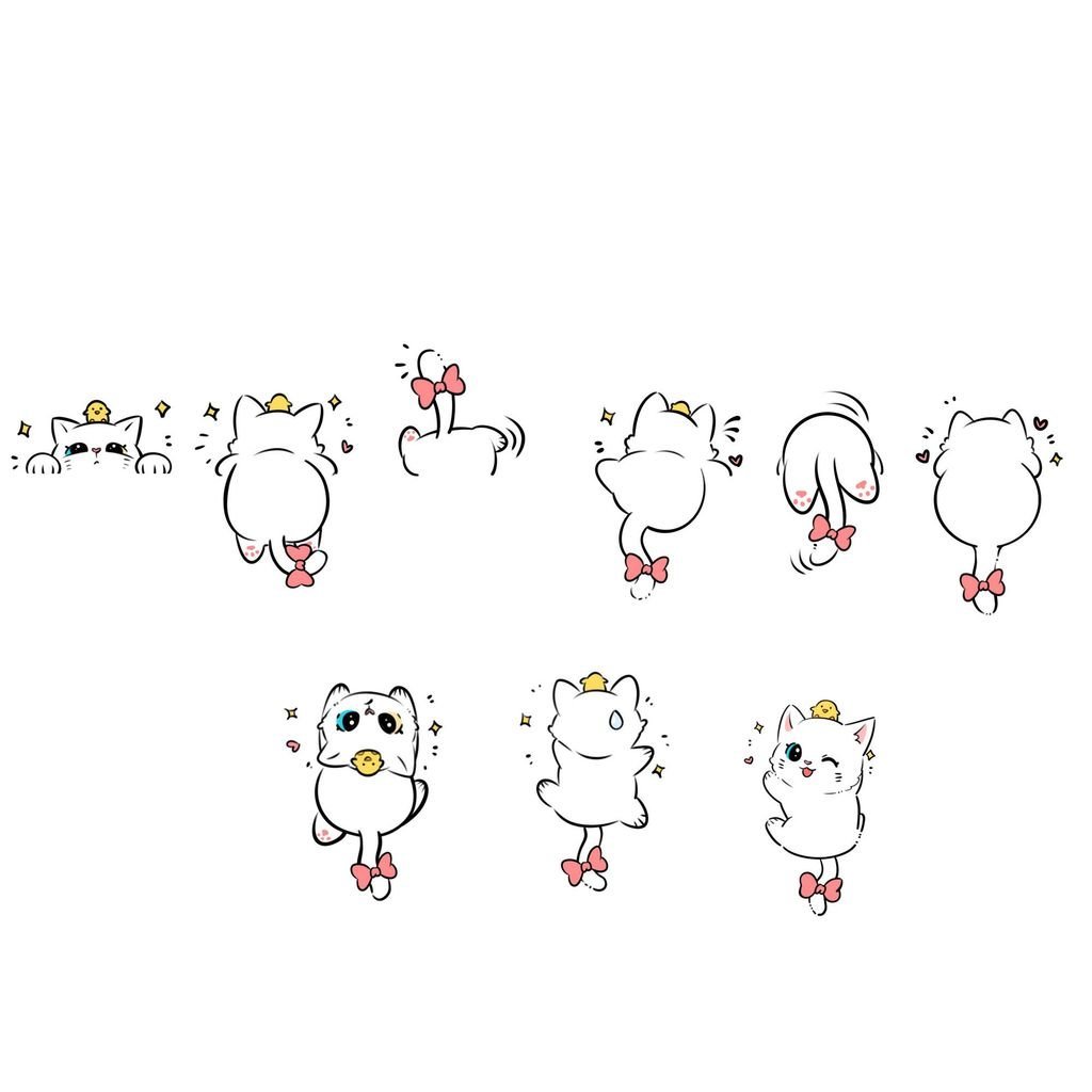 สติ๊กเกอร์ Buyoshima Cat Creative Funny Cute Car Stickers Scratch Stickers สติ๊กเกอร์แต่งรถไฟฟ้า Y8L