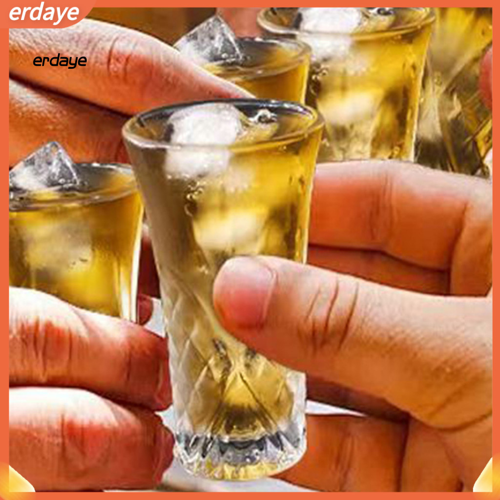 EDY- 1/2/4 ชิ้น 60ml Heavy Base Shot แว่นตาสําหรับ Tequila วิสกี้ วอดก้า Liqueur – ถ้วยขนมเอสเปรสโซท