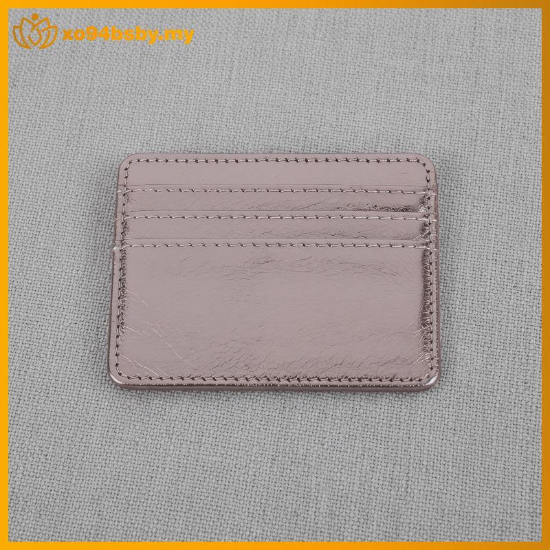 Xo94bsby 4 Slots Ultra-thin Mini Card Holder Wallet Slim Business Small Purse Portable Fashion for M