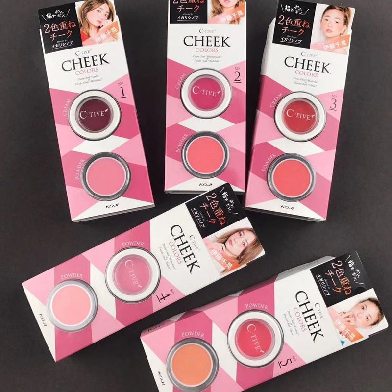 ญี่ปุ่นญี่ปุ่น KOJI/KOJI C-TIVE Two-ColorสามมิติMatte Two-Color BlushผสมAhuaซอสแนะนํา 7/23/3