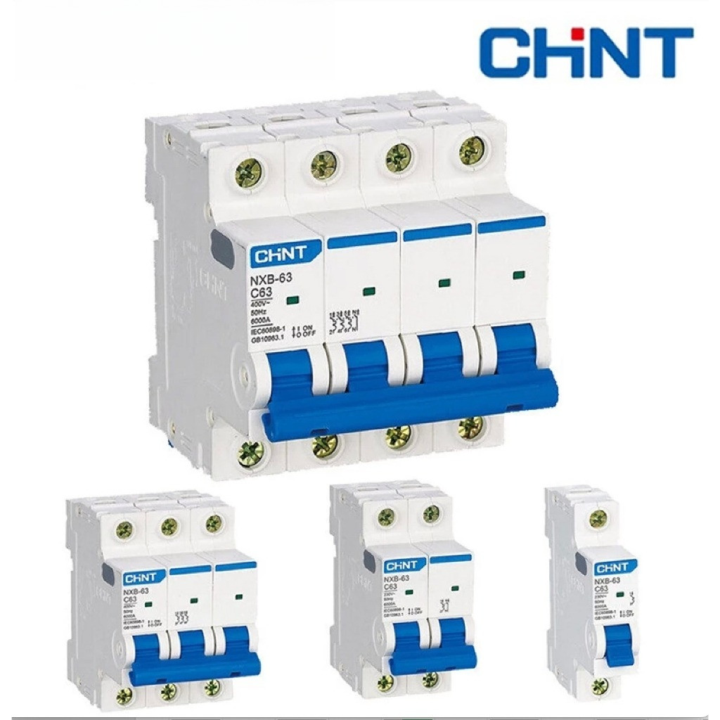 CHINT AC Circuit Breaker NXB-63 Circuit Breaker Sub Circuit Breaker Insulated 1P 2P 3P 4P 6A-63A