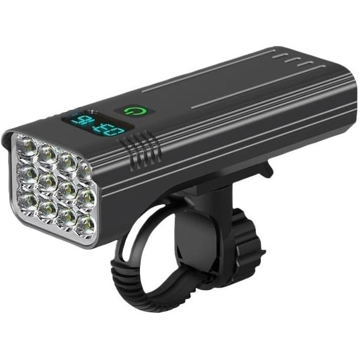 ไฟจักรยาน Luz LED Ultrabrillante สําหรับ Bicicleta, 12LED, 10000mAh, 8000LM, ชาร์จ USB, ต้านทาน Al A