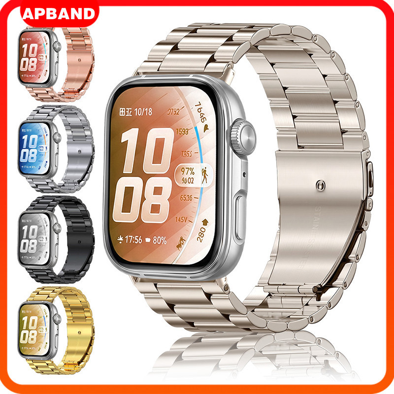 สายรัดโลหะ for Huawei Watch Fit 5 4 3 / 5 Pro / 4 Pro สายรัดข้อมือสแตนเลสปรับได้สายรัดข้อมือสายรัดข้อมืออุปกรณ์เสริม