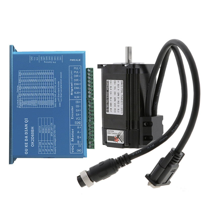 57 Encoder มอเตอร์ 2NM 57 ปิดแหวน Stepper มอเตอร์สายไฟ NEMA23 Hybrid Servo มอเตอร์
