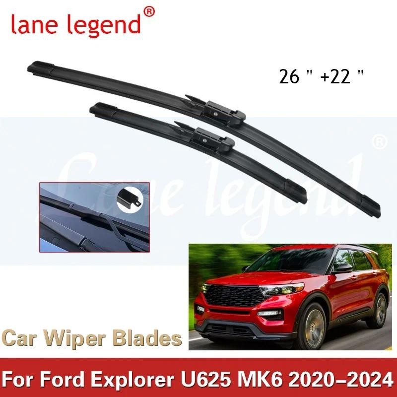 รถ Wiper LHD ใบปัดน้ําฝนด้านหน้าสําหรับ Ford Explorer U625 MK6 2020 - 2024 กระจกกระจกหน้าต่างรถฝนแปร