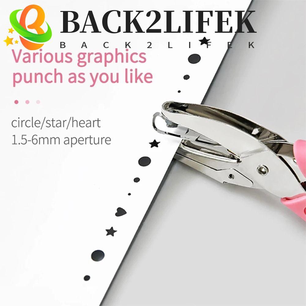 BACK2LIFEK Handle Hole Punch, Loose-leaf Scrapbooking เครื่องมือ Single Hole Punch, แบบพกพา 1.5 มม./0.3 ซม./5.5/5 มม./6 มม.DIY พร้อมที่จับกระดาษ Puncher Binding เครื่องเขียน