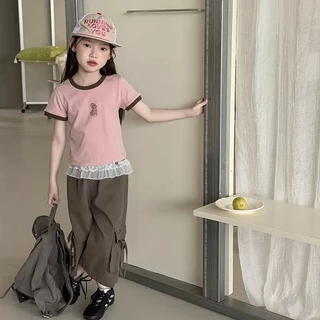 PRETTY BABY เสื้อเด็ก เสื้อยืดคอกลม เสื้อแขนสั้น ลายน้องสัตว์ (2343)