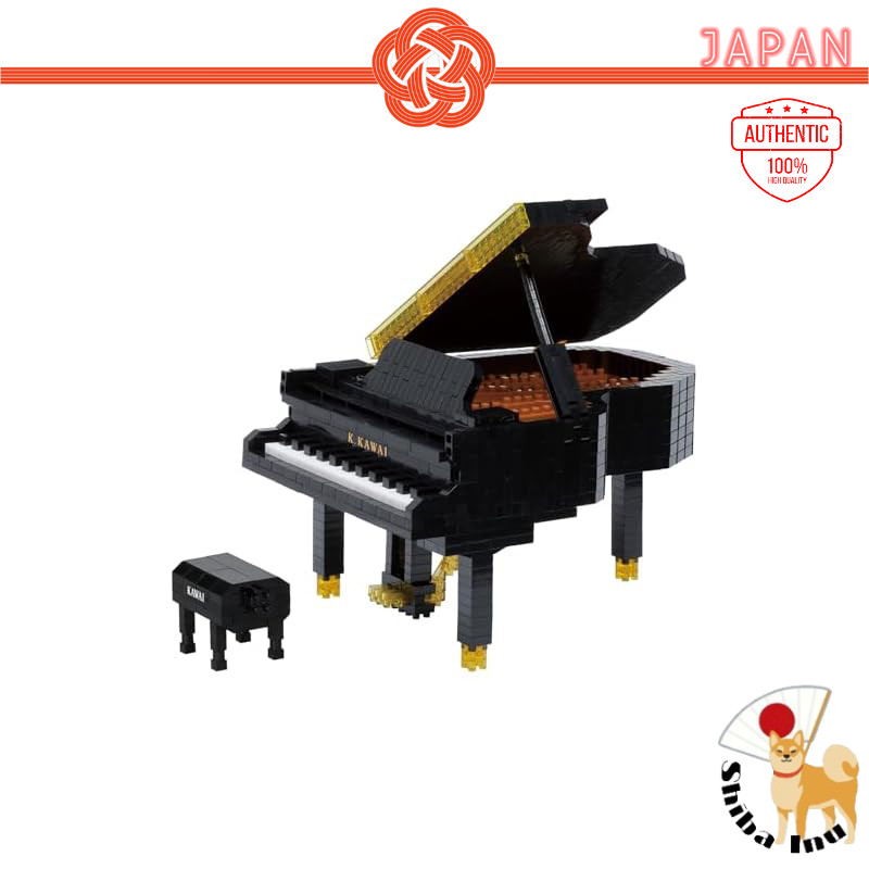 Kawada Nanoblock KAWAI Grand Piano NBM-055 — 2024 Japan Toy Award (Kidult); 7×28×21cm; 12+