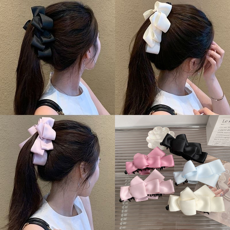 พร้อมส่ง กื๊บหนีบผม กิ๊บกล้วย สไตล์เกาหลี acsr01 ลายจุด สำหรับผู้หญิง เครื่องประดับผมแฟชั่น กิ๊บแฟชั่น  เก็บผม น่ารัก