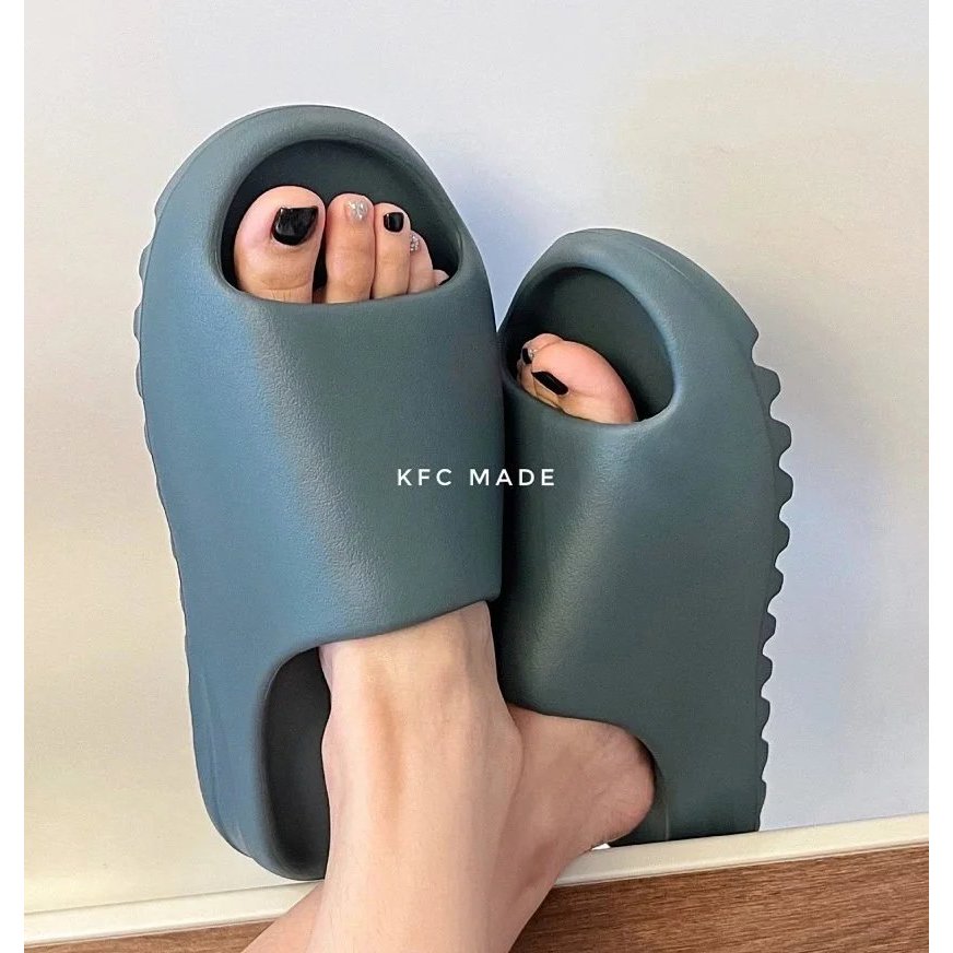 Matte MADE No Pungent Smell Ad Yeezy Slide < Pure} Grandpa Matte Dark Grey Green/Beige/Black Agate C