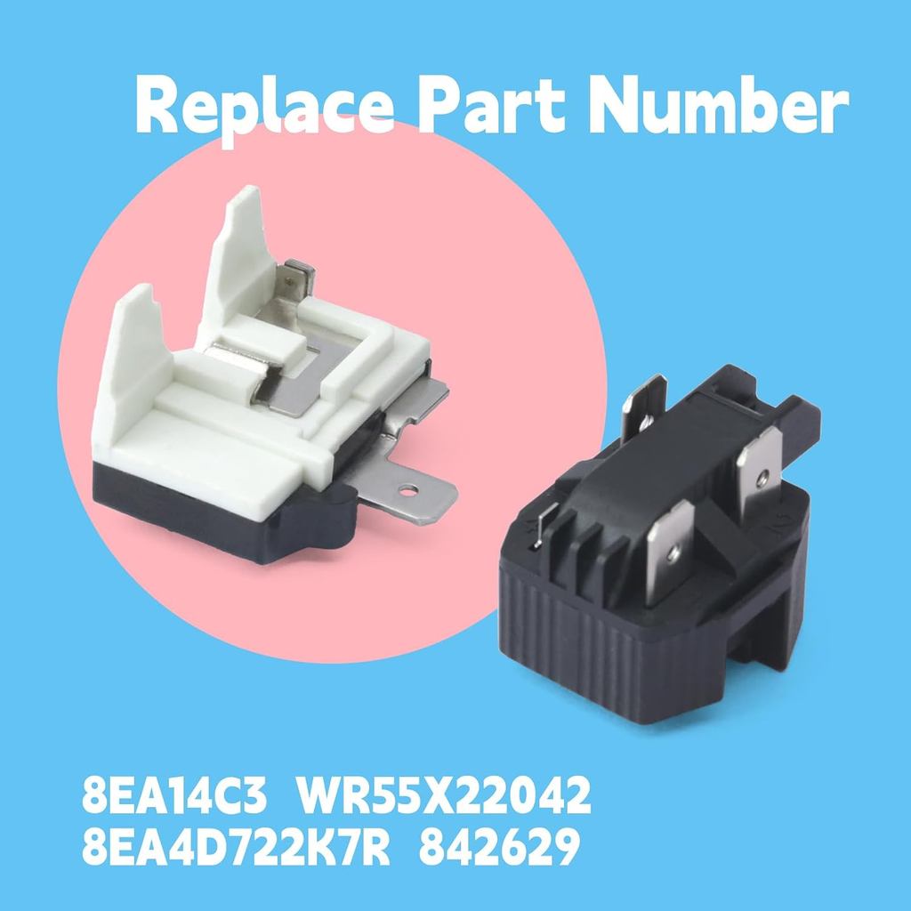 8EA14C3 ตู้เย็นคอมเพรสเซอร์สตาร์ทรีเลย์สําหรับ GE WR55X22042 8EA4D722K7R 842629, สําหรับ Embraco EM2