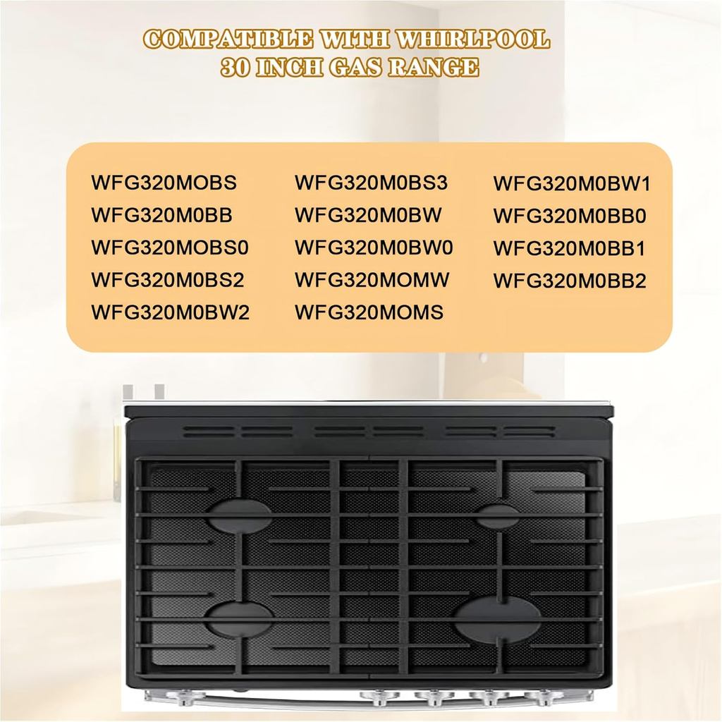 2 pcs เตาสําหรับ Whirlpool เตาแก๊สป้องกัน 4 เตารุ่น WFG320M0BS WFG320M0BB WFG320M0BW WFG320M0M0MW WF