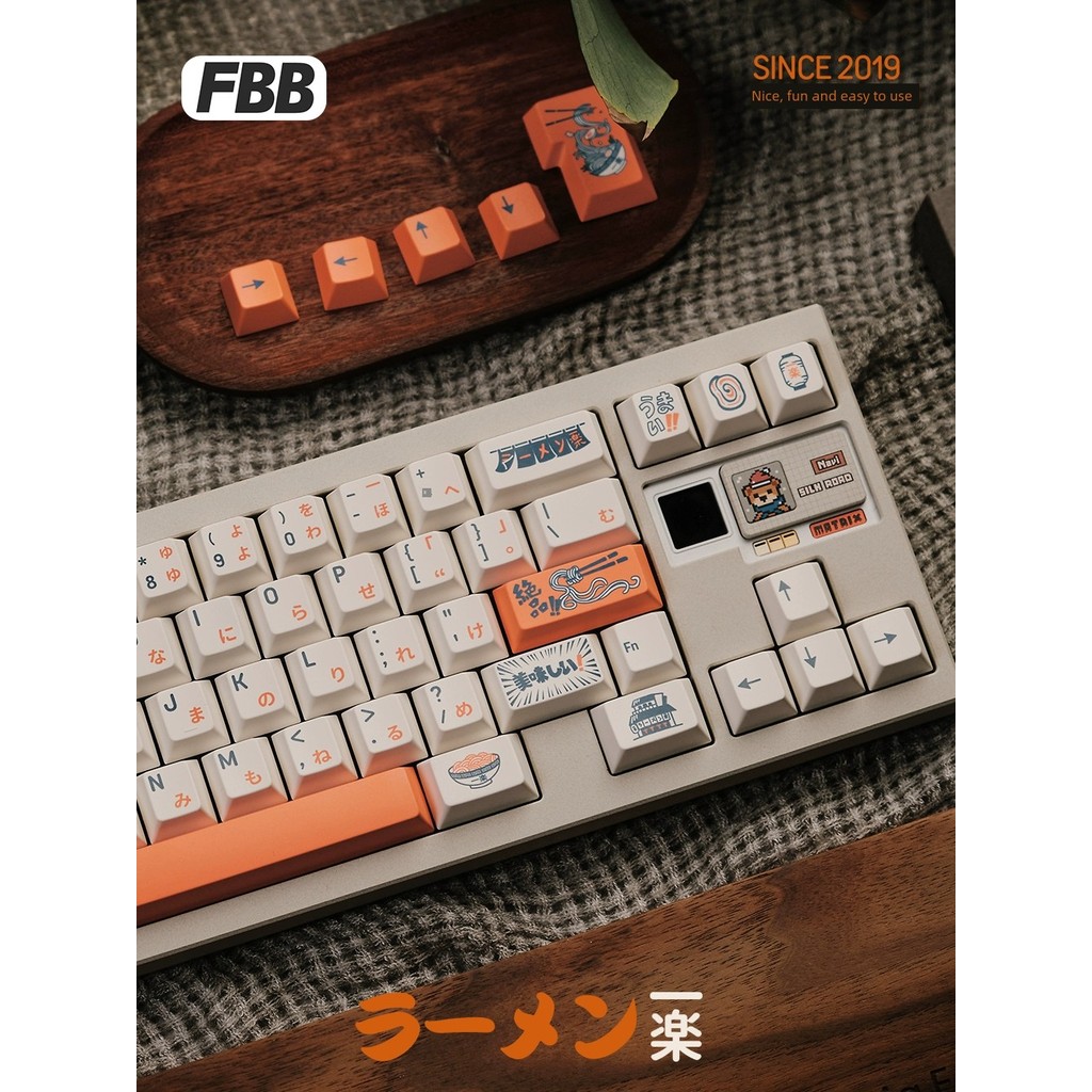Keycaps DIY keycap valorant FBB Original Keycap Yile Ramen PBT คีย์บอร์ดระเหิด Naruto สินค้า 87 คีย์