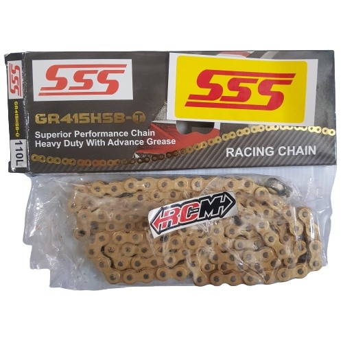 SSS CHAIN GOLD GOLD GR415HSBT-110L 415HSBX110L 415HSB X 110 L ORIGINAL GUARANTE SSS PARTS