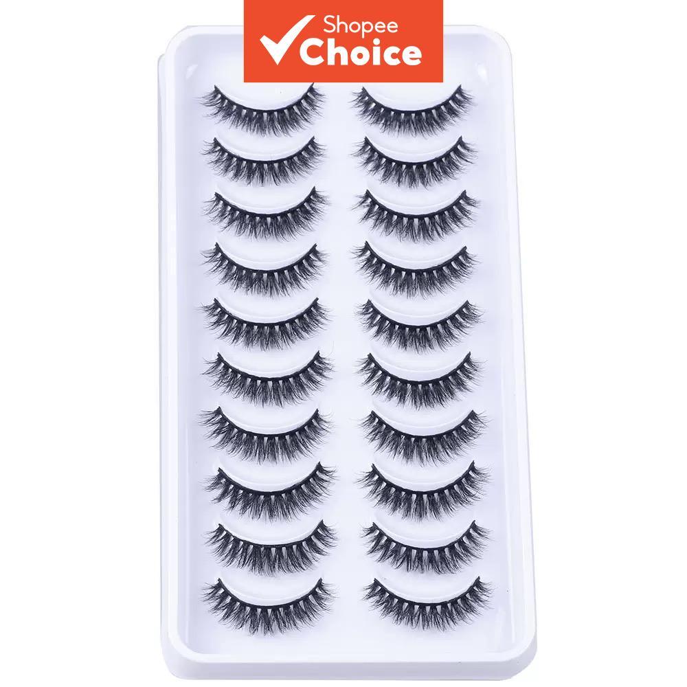 H13 Mini ขนตาปลอม 10 คู่, Reusable Grafting Lashes สําหรับเริ่มต้นงานแต่งงานอีสเตอร์เทศกาลดนตรีแม่คร
