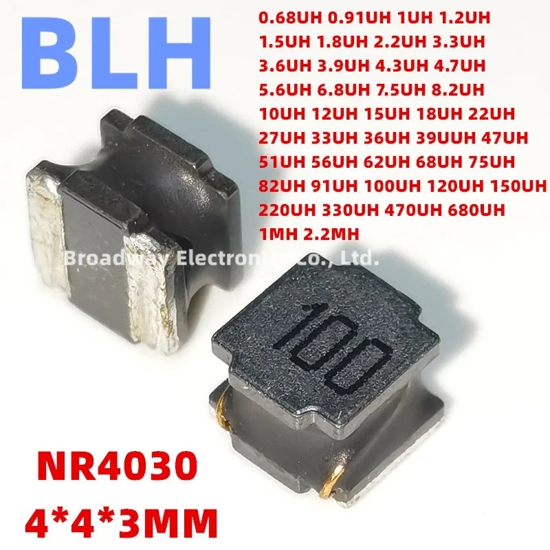 10PCS NR4030 SMD กาวแม่เหล็ก Shielded Power Inductor 0.68UH 680nH R68 0.91UH 910nH R91 1R0 1.2UH 1R2