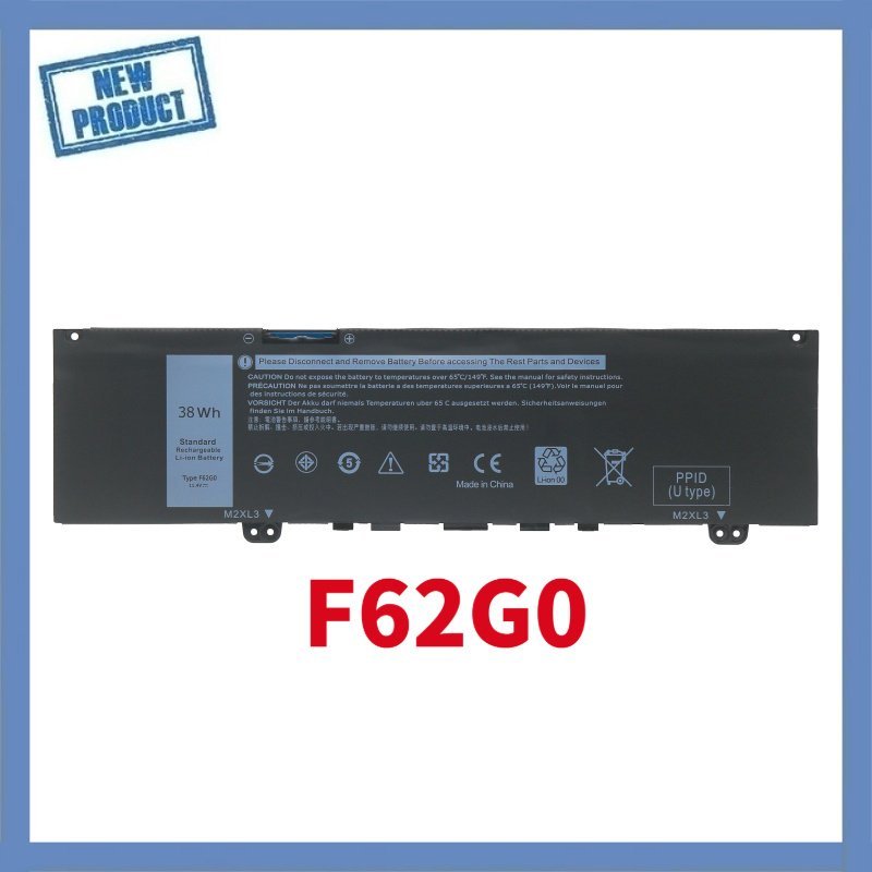 ★F62G0 F62GO Battery for Inspiron 13 7370 7373 7380 7386  P83G P87G P87G001 2-in-1 Series