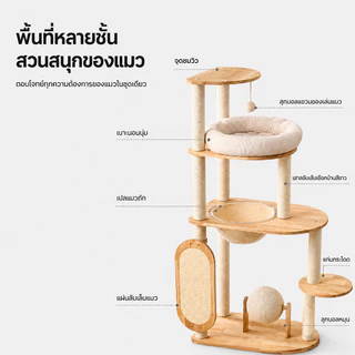 ไม้แมวคอนโดแมว ตัวคอนโดแมวใหญ่ กรอบปีนแมว โครงปีนแมว คอนโดแมว cat tree tower พร้อมโดมนอนแบบใส บ้านแมว condoแมว ทนทาน