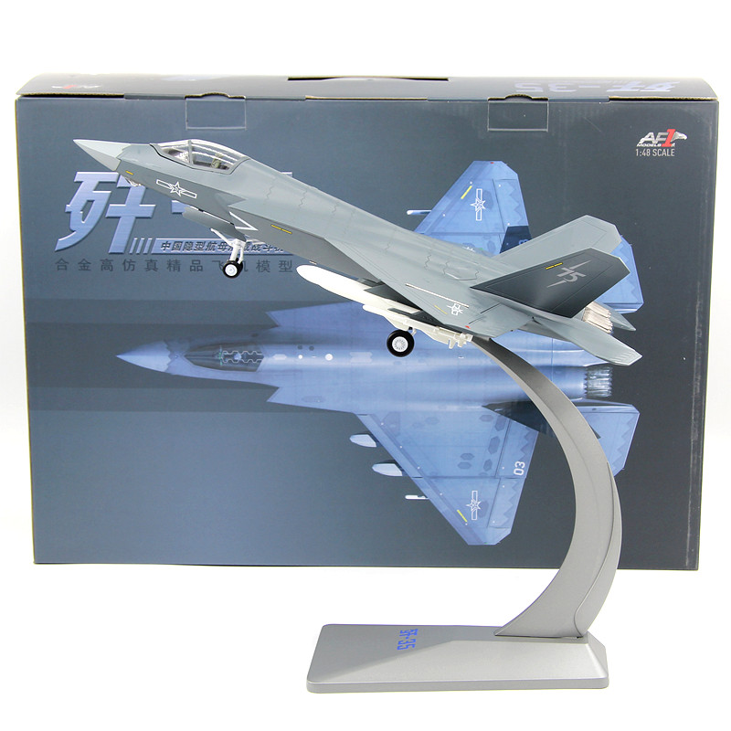 AF1 China J-35 Carrier Carrier Carrier Fighter J35 สําเร็จรูปคอลเลกชันโลหะผสมจําลองเครื่องบินรุ่น 1/