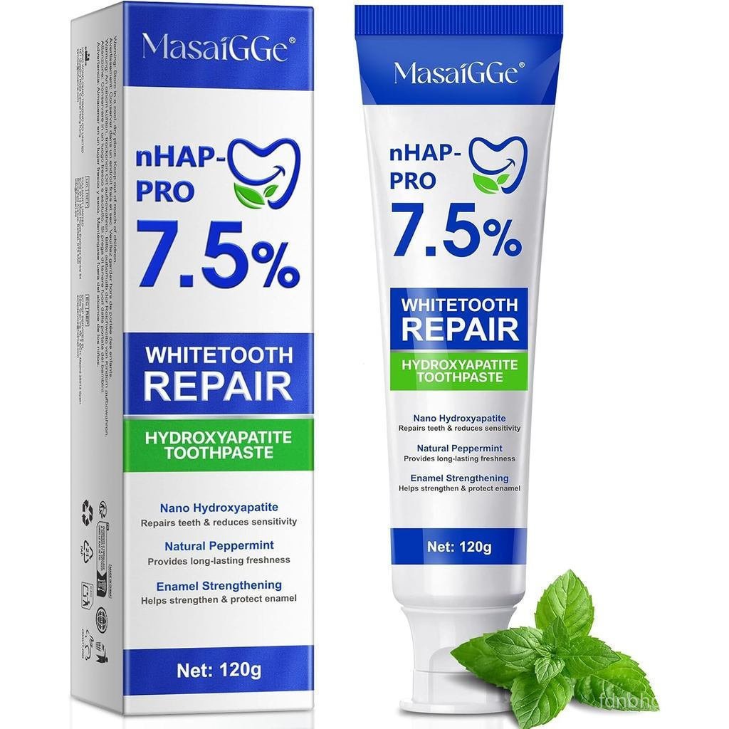 7.5% Hydroxydroxygen ยาสีฟัน Apatite สําหรับการป้องกันและเสริมสร้างฟันเคลือบ Hydroxygen Apatite ยาสี