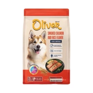 Oliver Dog อาหารเม็ดสุนัข โอลิเวอร์ด็อก รสอร่อย กินง่าย สูตรคุมความเค็ม เม็ดหมา แบบถุงแบ่ง ขนาด 1 kg