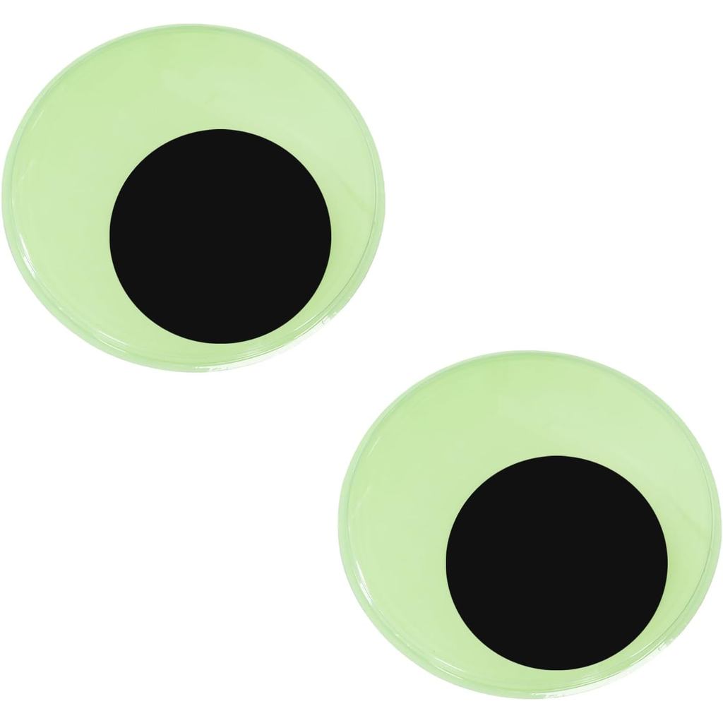 Wuyintuart 2 ชิ้น 7 นิ้ว Big Googly Eyes Self กาวส่องสว่างขนาดใหญ่ Wiggly Eyes สําหรับงานฝีมือ DIY ต