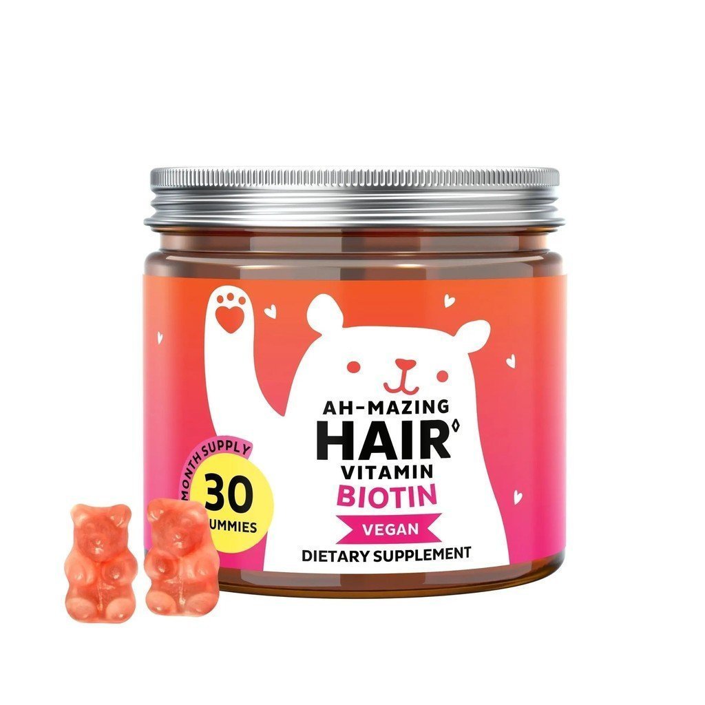 BearswithBenefitsBiotinGummiesforHairGrowth,&Nails–5000mcgBiotin+VitaminsC&E+Zinc-30Gummies-VeganWil