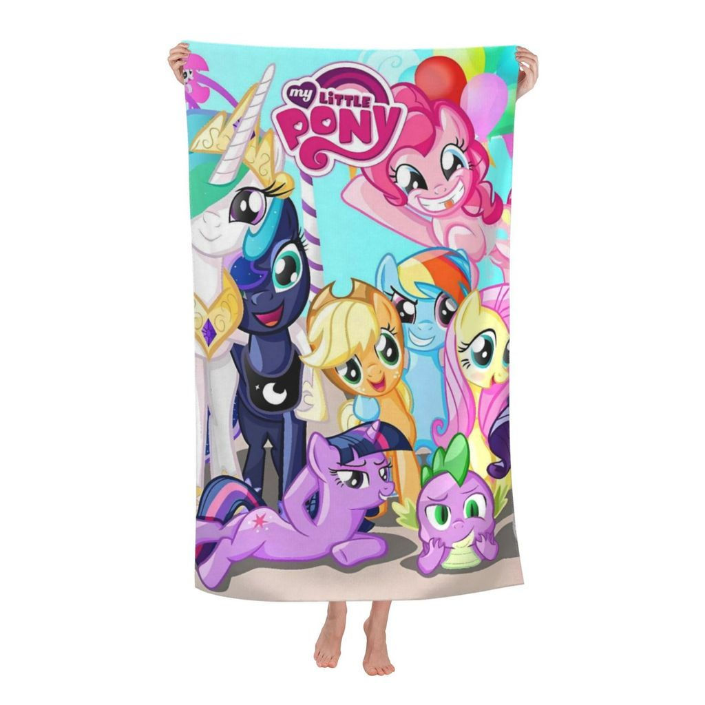 ผ้าขนหนูอาบน้ําดูดซับไมโครไฟเบอร์ My Little Pony ผ้าเช็ดตัวนุ่มพิเศษ เหมาะสําหรับห้องน้ํา