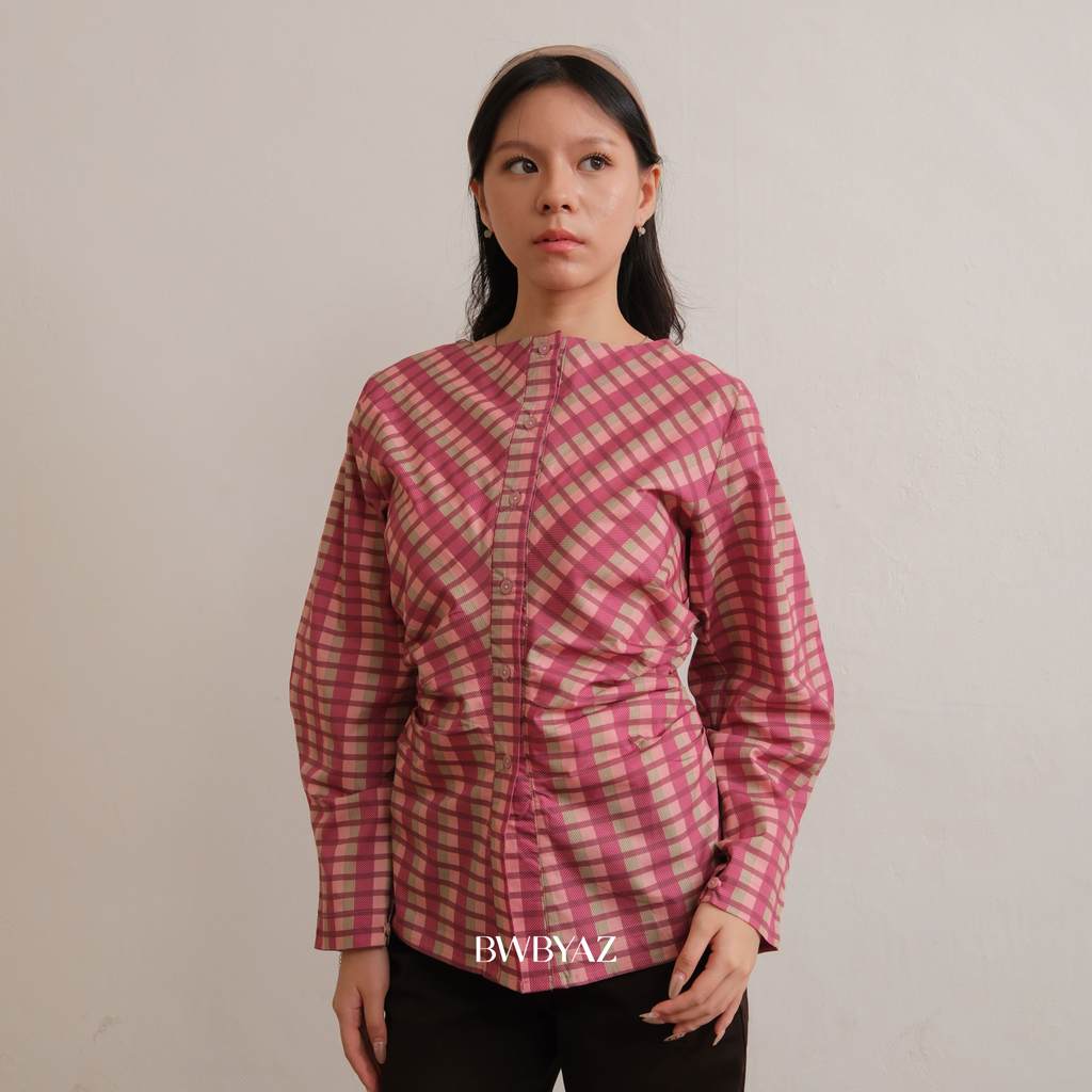 BWBYAZ - เสื้อเชิ้ต Veyra Shirred