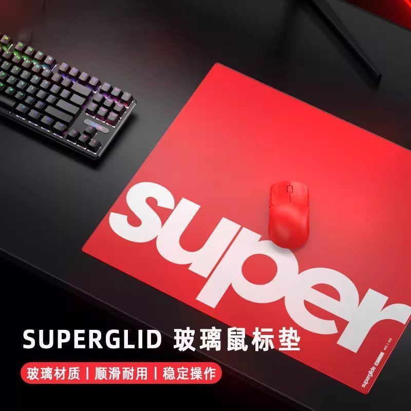 Pulsar Superglide แผ่นรองเมาส์กระจกนิรภัยแผ่นรองโต๊ะคอมพิวเตอร์ขนาดใหญ่ Office FPS เฉพาะ M