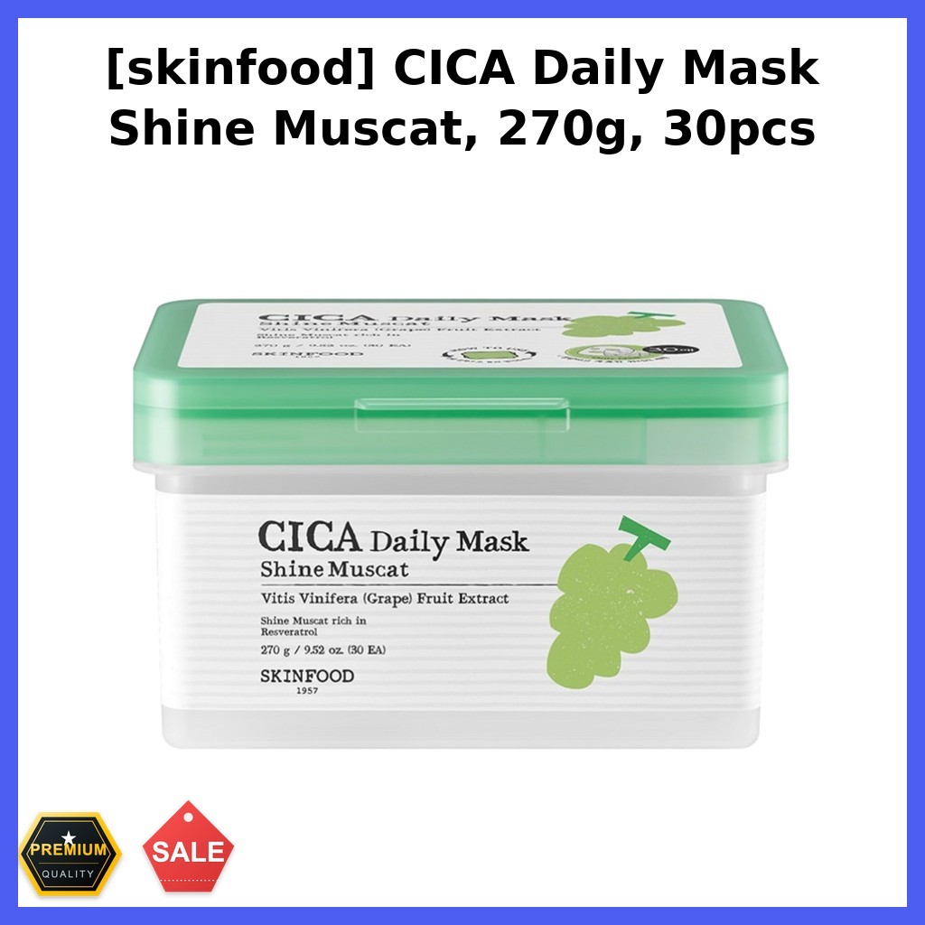 [skinfood] CICA Daily Mask Shine Muscat, 270g, 30pcs / Korean Body Mask / Shine Muscat / ของแท้ 100%