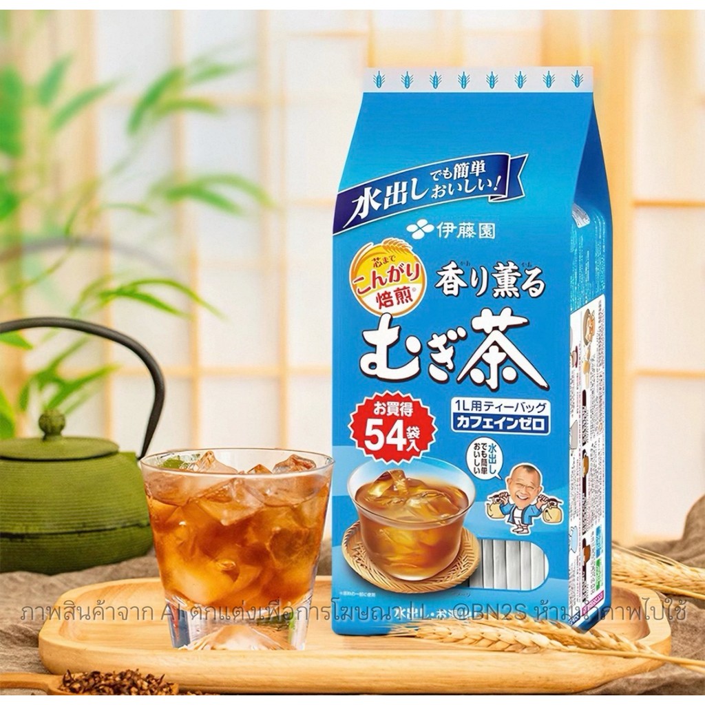 Itoen 香り薫るむぎ茶 ชาข้าวบาร์เลย์คั่วหอม นำเข้าจากญี่ปุ่นแท้ แพ็ค 54 ซอง ส่งในไทย อร่อยมาก สุดคุ้ม