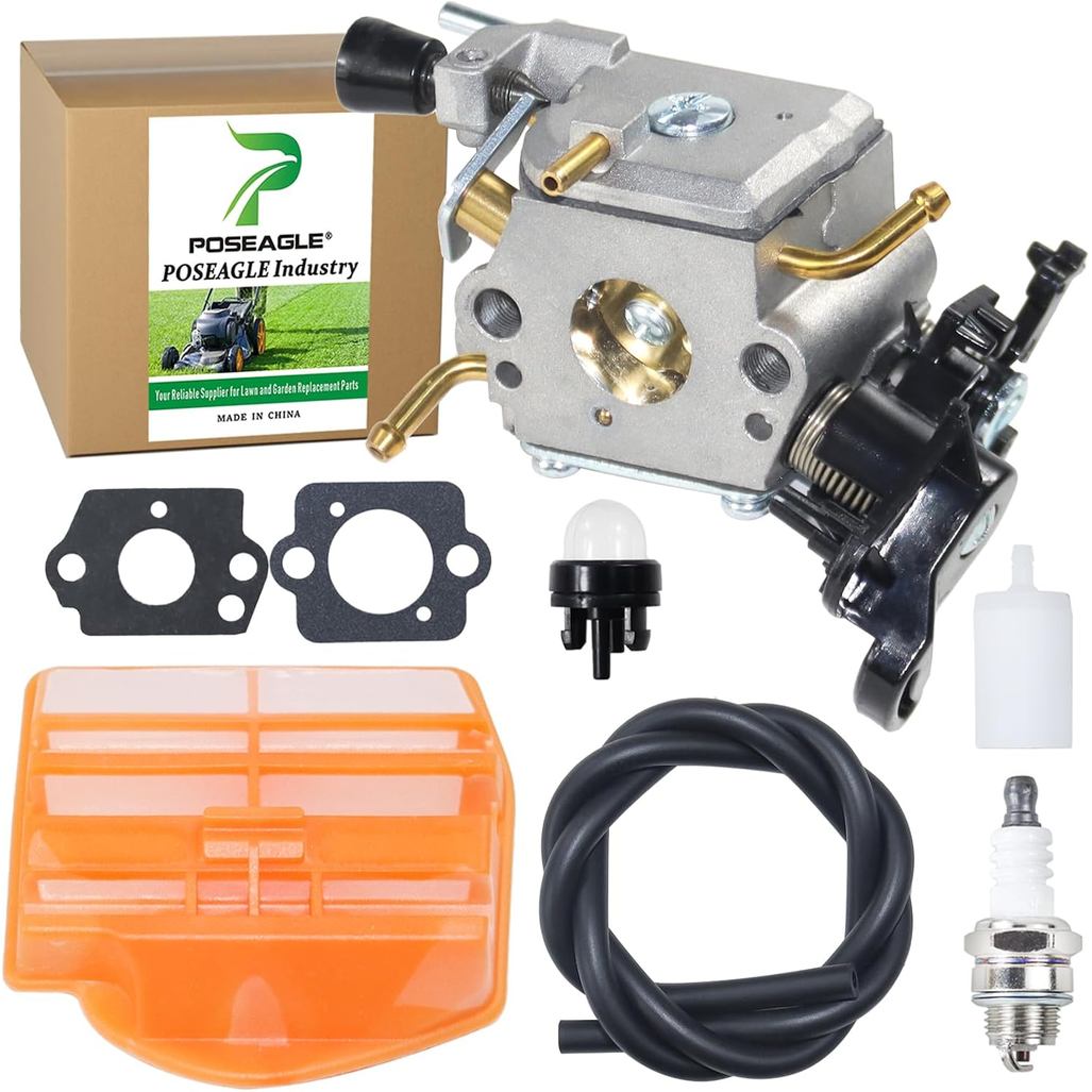 531215601 ชุดคาบู พร้อม 544080802 กรองอากาศแทนที่ ZAMA C1M-EL37B, 506450401 Husqvarna 445, 445II, 44