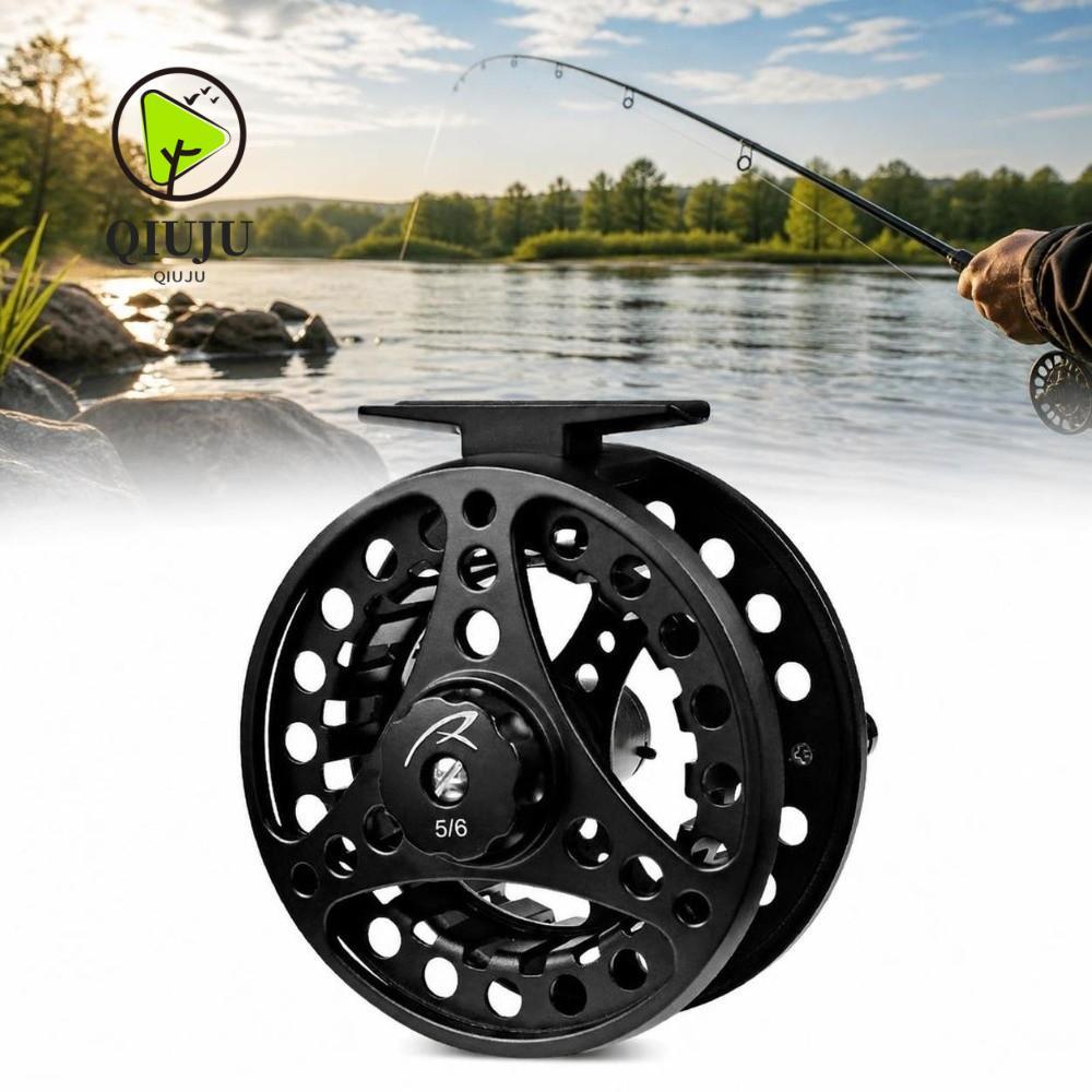 QIJU Fly Fishing Reel, 2 + 1BB แบริ่งอลูมิเนียม Fly Reel, ทนทาน 5/6 WT 85 มม. เส้นผ่านศูนย์กลางตกปลา