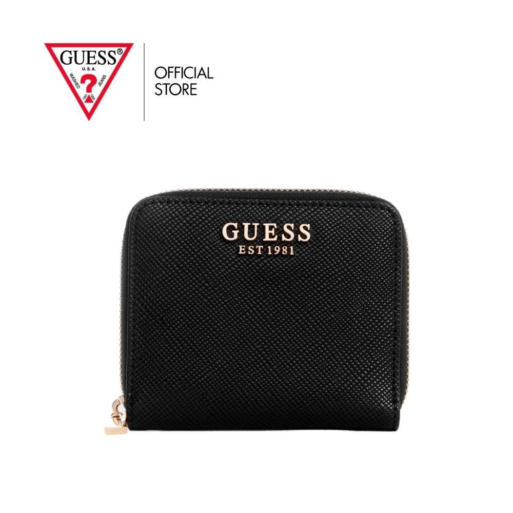 GUESS กระเป๋า รุ่น ZG7459137 LAUREL II SLG SMALL ZIP AROUND ZIP WALLET สีดำ