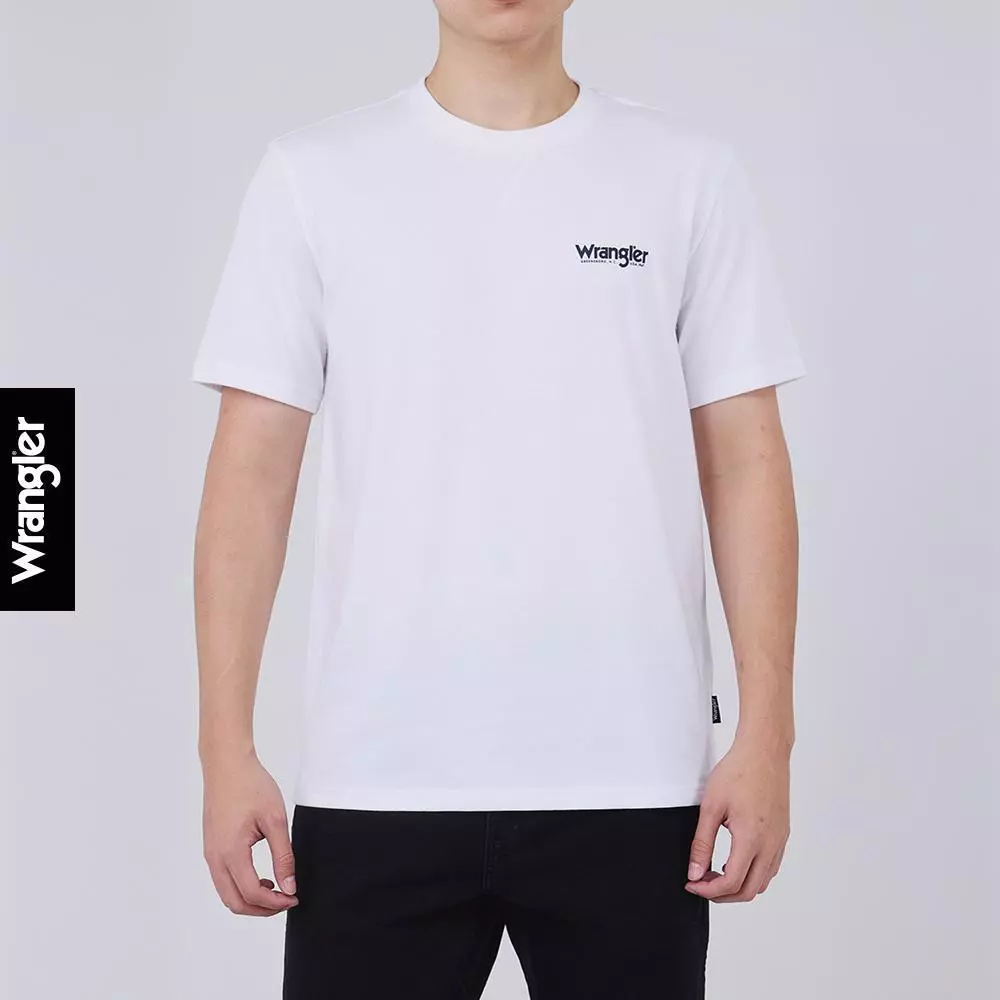 WRANGLER เสื้อยืดแขนสั้นผู้ชาย รุ่น WR SC26MTSSC01 สีขาว