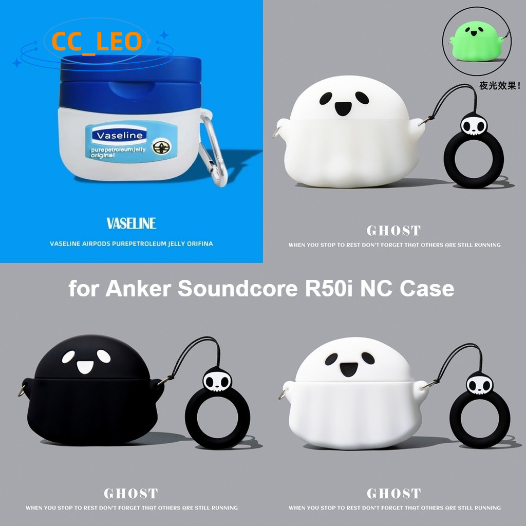 Case for Anker Soundcore R50i NC Cute Ghost Silicone Soft Case Soundcore R50i NC Clear TPU Soft Case