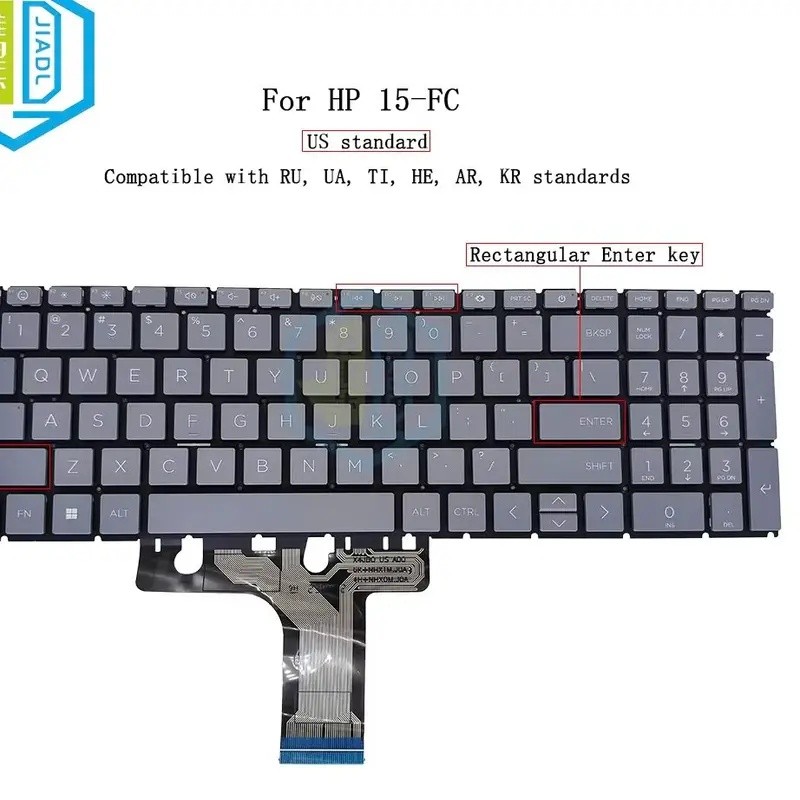 US RU FR SP แป้นพิมพ์โน้ตบุ๊คสําหรับ HP 15-FC 15-FC000 15Z-FC 15-FC0101AU 15-FC0050AU แป้นพิมพ์แล็ปท