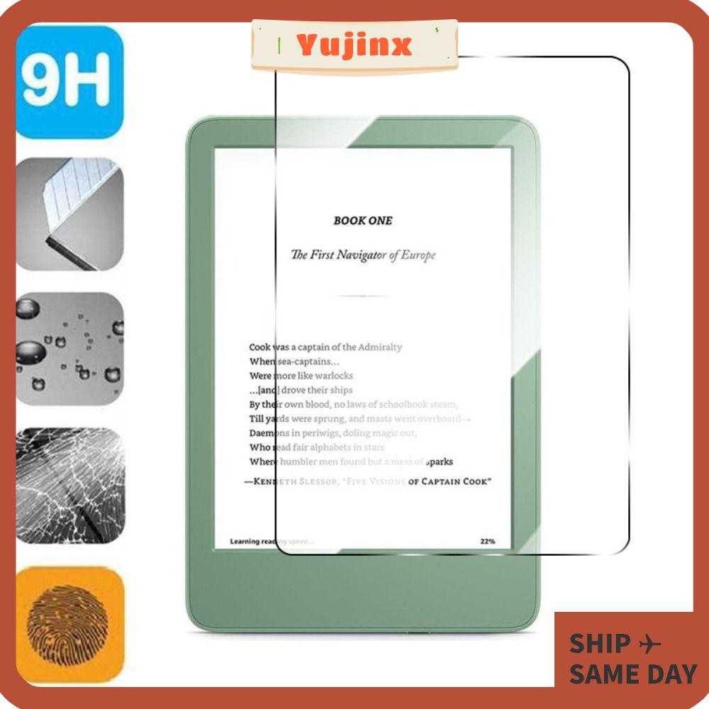 YUJINX e-Reader ป้องกันหน้าจอ, กระจกนิรภัยกันกระแทก 6 นิ้ว, 2024 C2V2L3 Anti Scratch 9H ฟิล์มป้องกัน