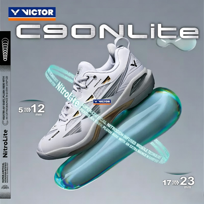 ของแท้ VICTOR C90NLite รองเท้าแบดมินตันมืออาชีพ รุ่นนักกีฬา ระบายอากาศ ดูดซับแรงกระแทก ชาย-หญิง