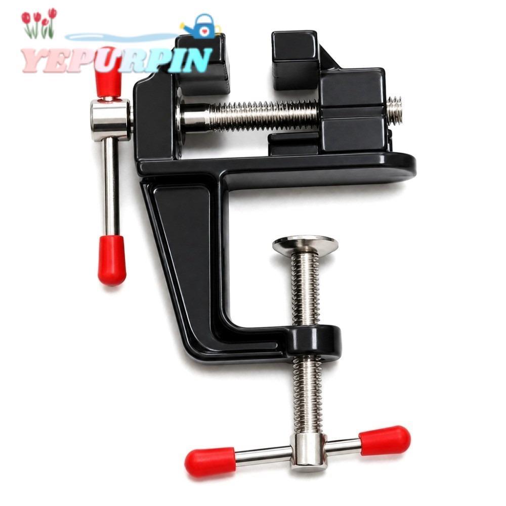 YEPURPIN Hobby Bench Vise, Bench Vice Mount อลูมิเนียม Mini Work Bench Vise, แบบพกพา Miniature ขนาด 