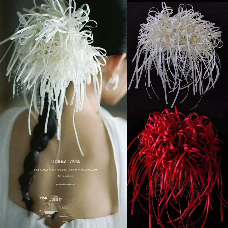 1 ชิ้นใหม่อินเทรนด์สีขาว ลาไฟต์ หญ้าอุปกรณ์ผมจัดงานแต่งงาน