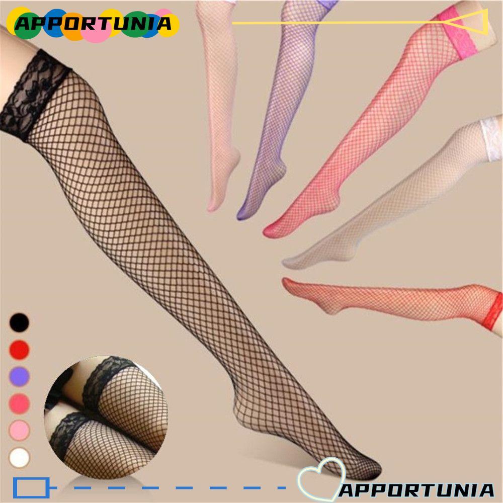 APPORTUNIA Fishnet Stocking Pantyhose Plus Size Elastic ชุดชั้นในสตรี