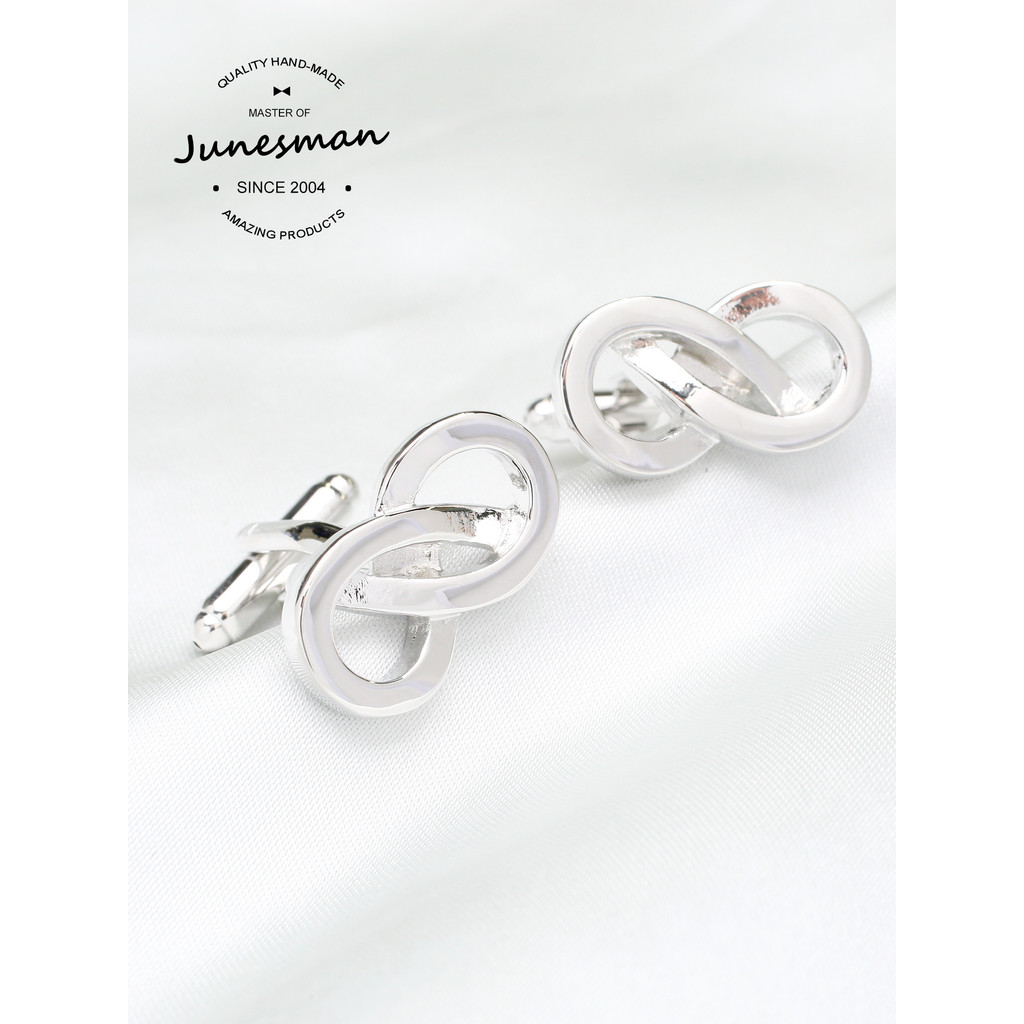 โมเบียส!June Man Handmade French Cufflinks Mens Cuff Nails Shirt Gift Box