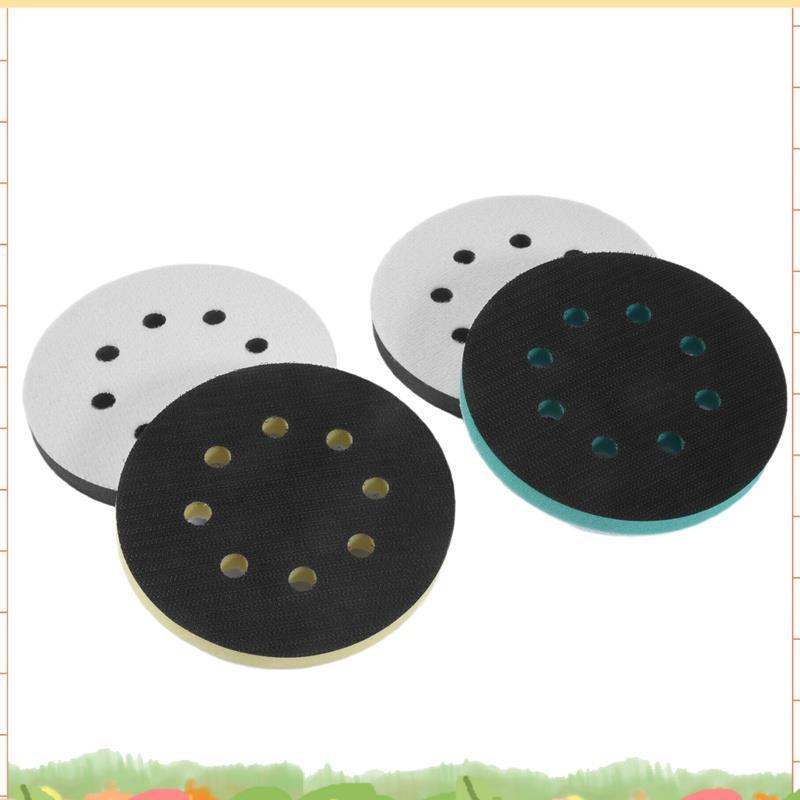 4 แพ็คแผ่นขัดโฟมสําหรับ Orbital Sander, 5 นิ้ว 8 หลุม Orbital Sander Surfprep แผ่นโฟม