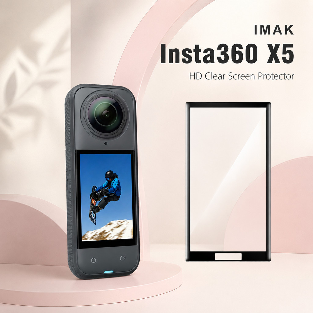 ฟิล์มกระจก สำหรับ Insta360 X5 HD Clear 9H ความแข็ง ป้องกันลายนิ้วมือ FM0028