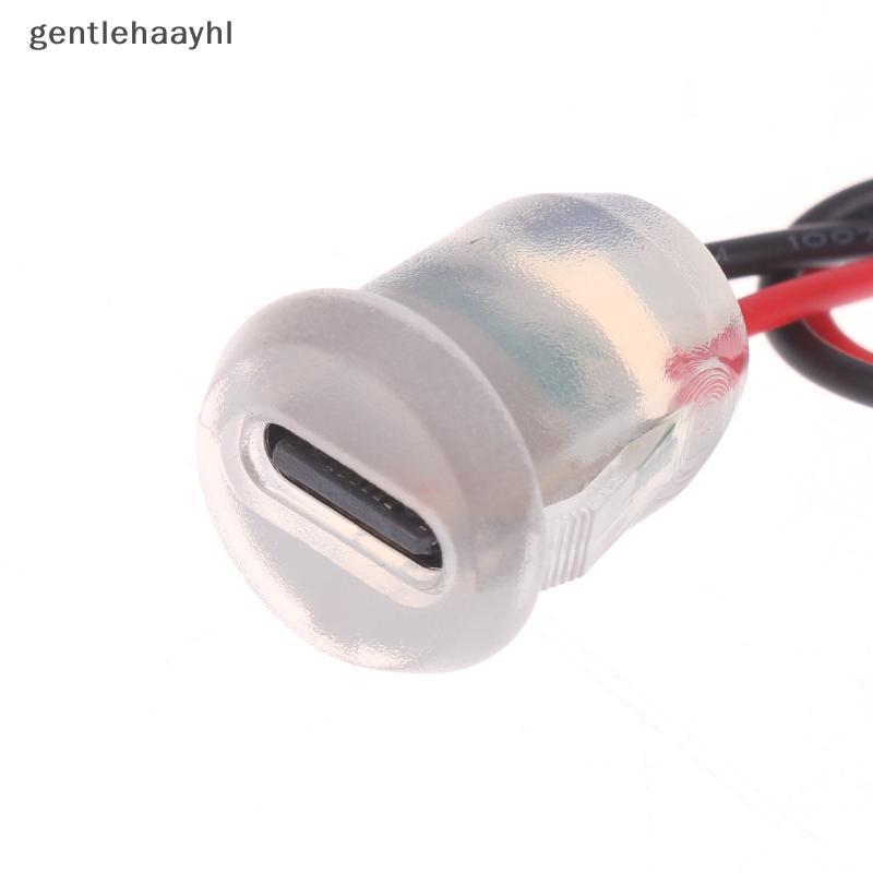 GG 1/3/5Pcs Type C ซ็อกเก็ตหญิงแจ็คตัวเชื่อมต่อกันน้ํา 2 สายผมเปียไฟ LED 3A 5V Fast Charger Power Po