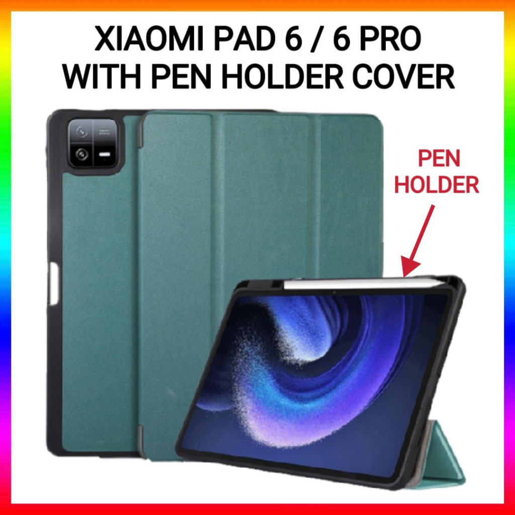 สําหรับ Xiaomi Pad 6 / 6 Pro 11 นิ้วพร้อมที่วางปากกาสมาร์ทฝาครอบ Mipad6 / Mipad 6Pro 11 "ปลอก