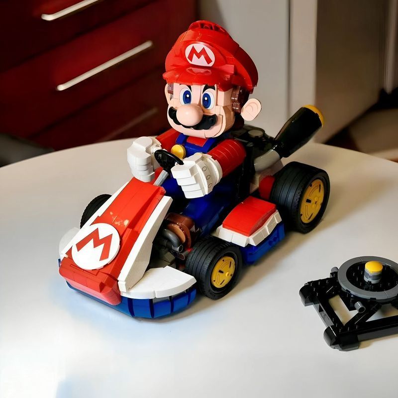เข้ากันได้กับบล็อกตัวต่อ 72037 Super Mario Kart Educational Boy ประกอบของเล่นของขวัญ