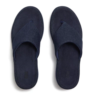 FITFLOP PLATFFORMS DENIM WEDGE T/P รองเท้าแตะแบบหูหนีบผู้หญิง รุ่น A5H-D71 สี DARK DENIM